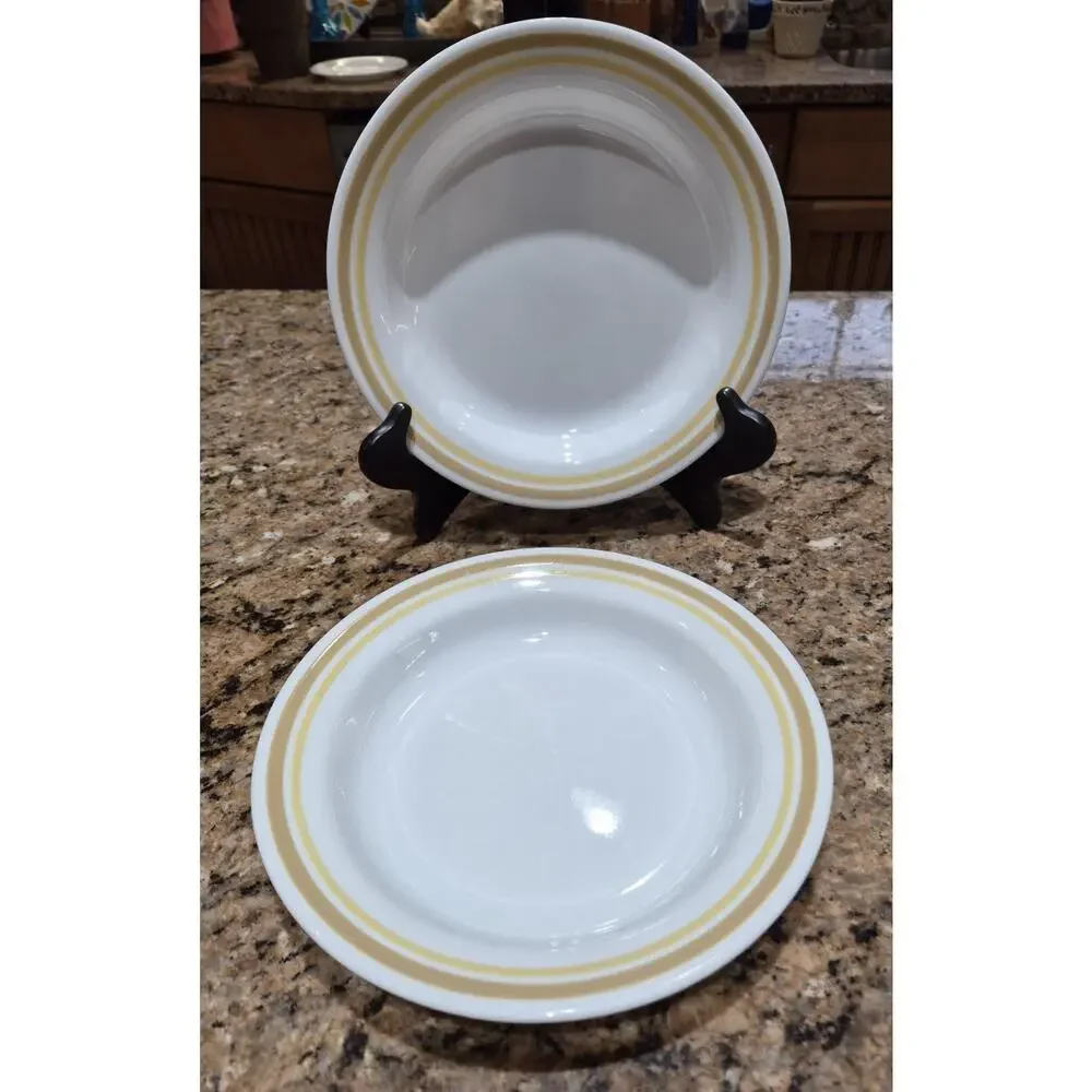 Corelle Citrus Dinnerware (2 Rimmed Bowls & 1 Luncheon Plate) Yellow